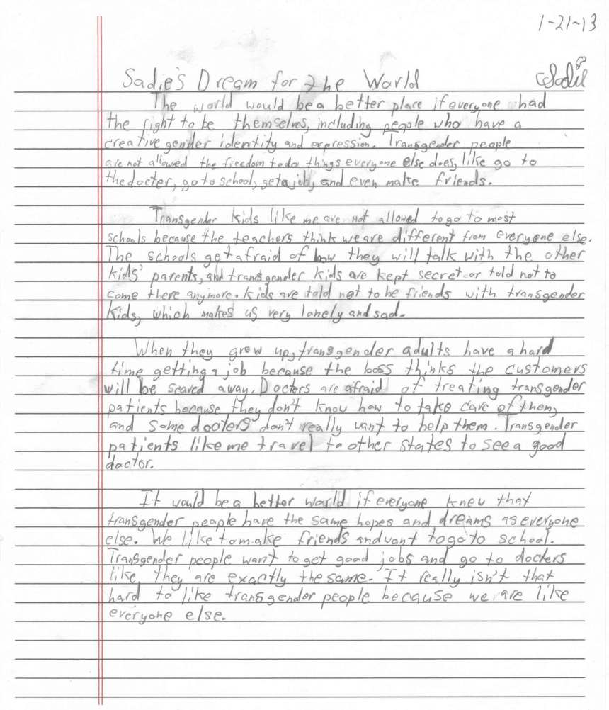 Sadie's Essay